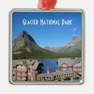 Many Glacier Hotel- Glacier National Park Metal Ornament