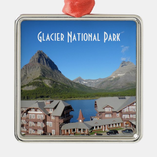 Many Glacier Hotel- Glacier National Park Metal Ornament (Front)