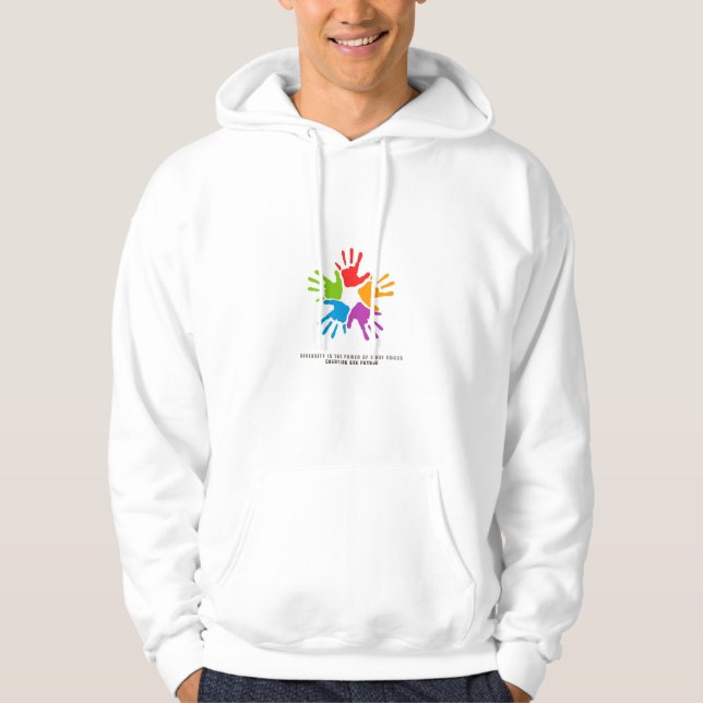Many Hands, One Future – diversity design Hoodie (Front)
