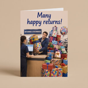 Many Happy Returns Funny Birthday Card
