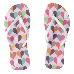 Many Hearts Design Flip Flops
