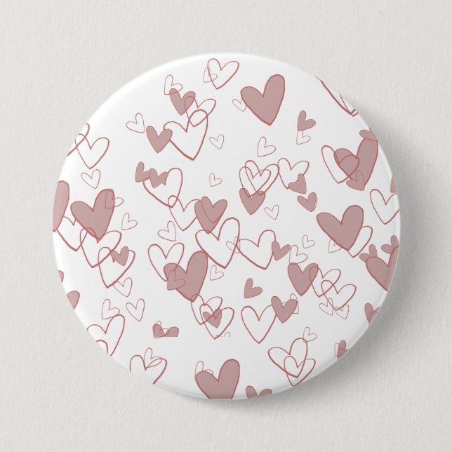 Many Hearts Large Round Badge (7,6 cm) 3 Inch Round Button (Front)