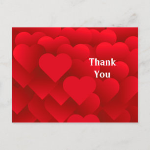 Many Hearts Thank You Postcard