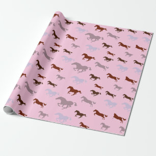 Many Horses Design Wrapping Paper