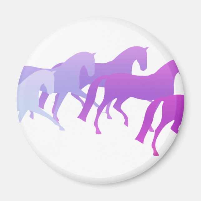 Many Horses (purples) Magnet (Front)