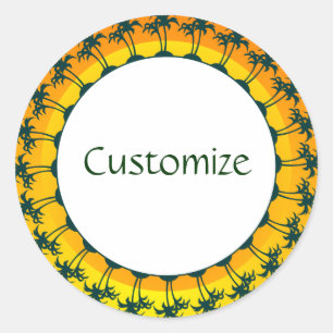 Many Islands Template Classic Round Sticker