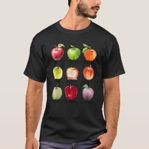 Many Kinds Cute Apples Colors For Orchard Harvest  T-Shirt