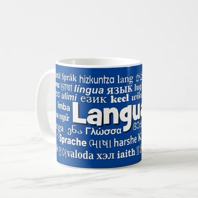 Many Languages Coffee Mug (Front Left)