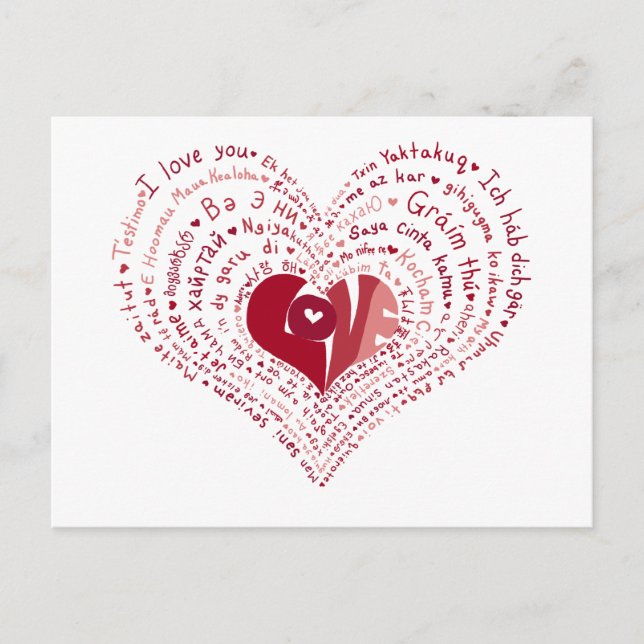 Many Languages of Love Postcard (Front)