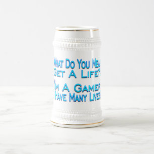 Many Lives Gamer Beer Stein