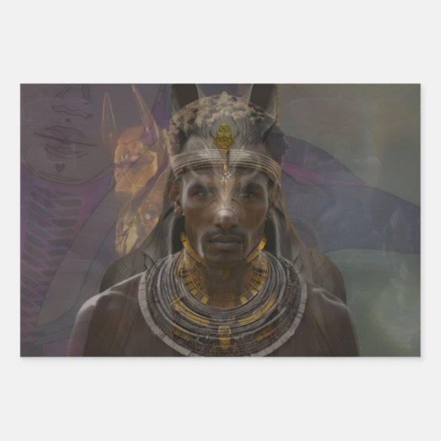 Many Manifestations Of Anpu Wrapping Paper Sheet (Front)