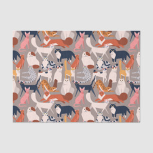 Many Many Cats - Cute Cat Lover  Tissue Paper