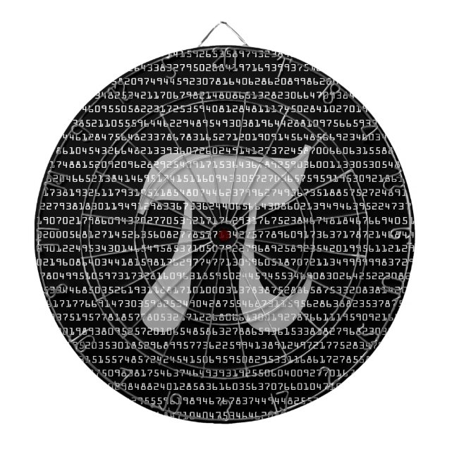 Many Many Digits of Pi Mathematical Constant Dartboard (Front)