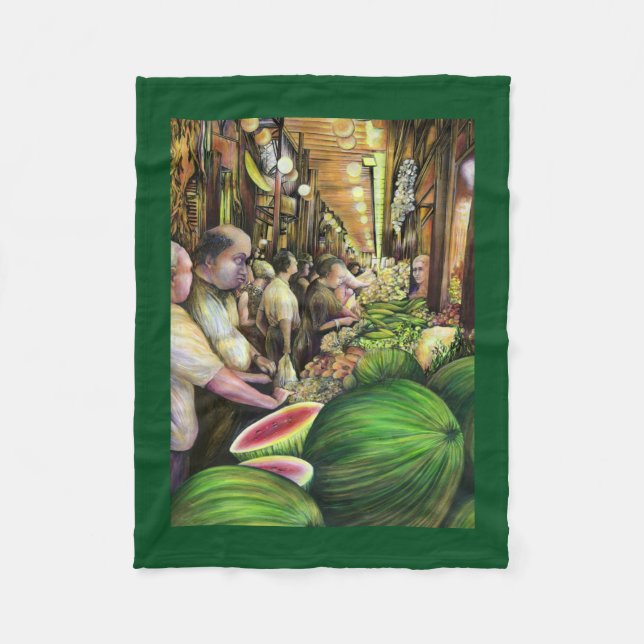 Many Men, Many Melons, Budapest Fleece Blanket (Front)