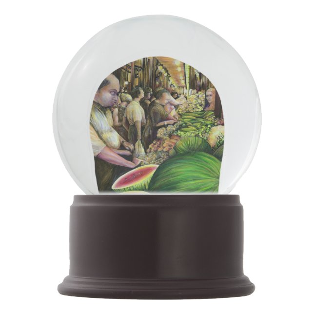 Many Men, Many Melons, Budapest Snow Globe (Front)