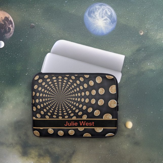 Many Moons Laptop Sleeve with Name or Initials (Creator Uploaded)