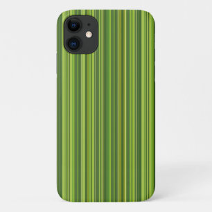 Many multi coloured stripes in green iPhone 11 case