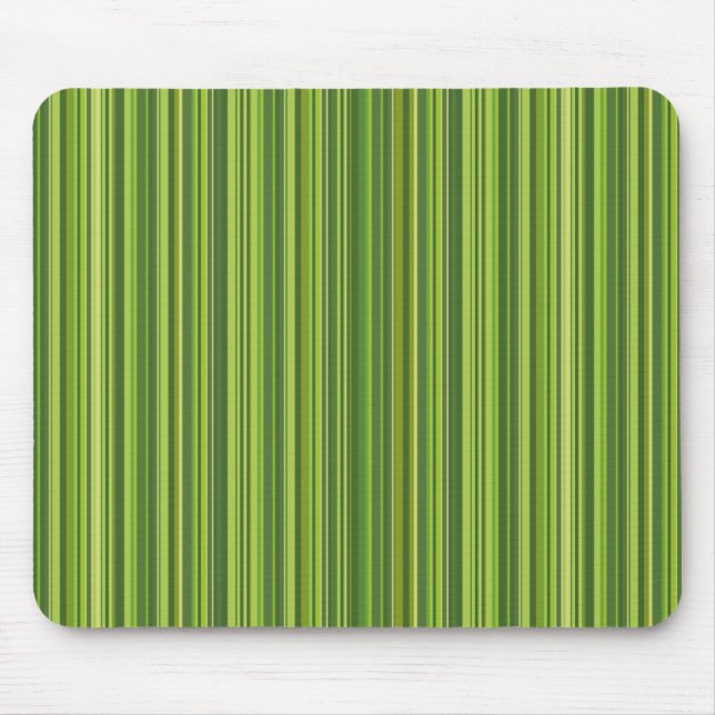 Many multi coloured stripes in green mouse pad (Front)