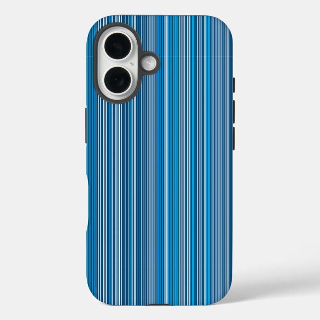 Many multi coloured stripes in the blue Case-Mate iPhone case (Back)