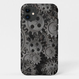 Many old rusty metal gears or machine parts iPhone 11 case