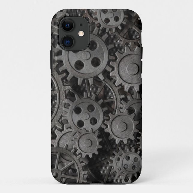 Many old rusty metal gears or machine parts Case-Mate iPhone case (Back)