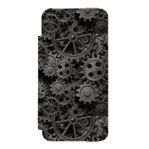 Many old rusty metal gears or machine parts incipio watson™ iPhone 5 wallet case