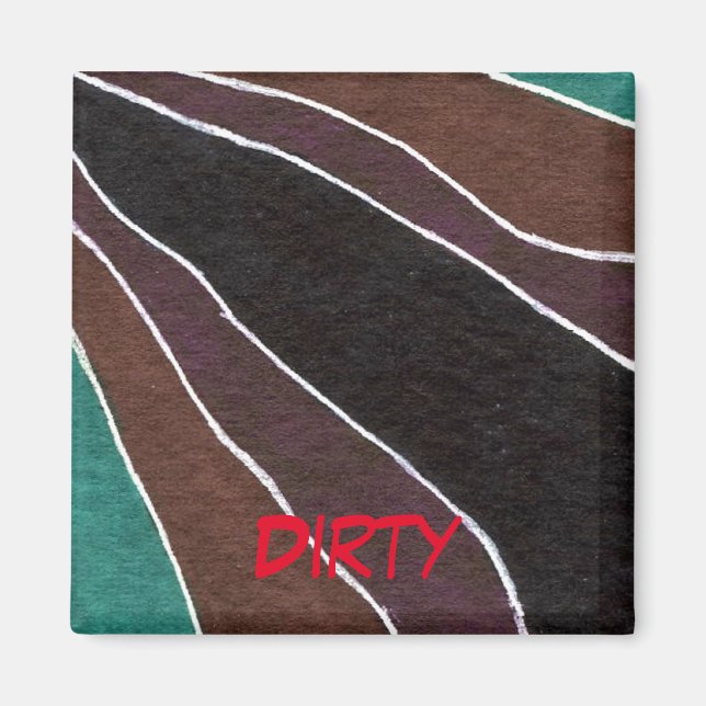 "Many Paths" Abstract Dishwasher Status Magnet (Front)
