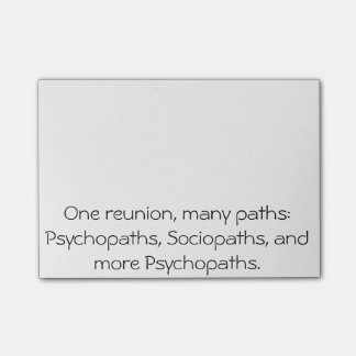 Many Paths Funny Family Reunion Post It Notes