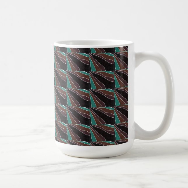 "Many Paths Tiled" Abstract Design Mug (Right)
