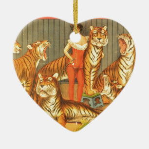Many Pet Tigers Ceramic Ornament