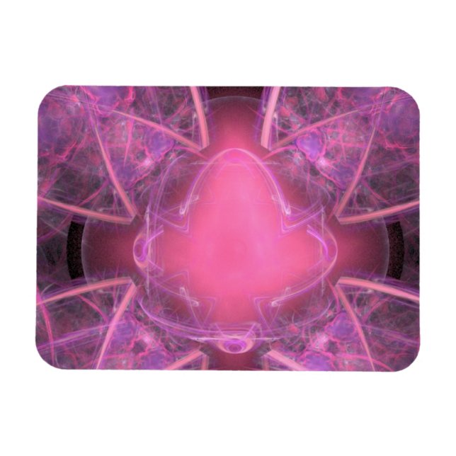 Many Pink Swirls Magnet (Horizontal)