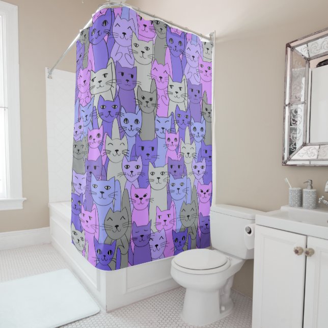 Many Purple Cats Design (In Situ)