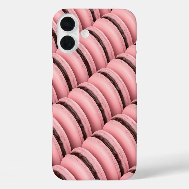 Many rows with pink french macarons Case-Mate iPhone case (Back)