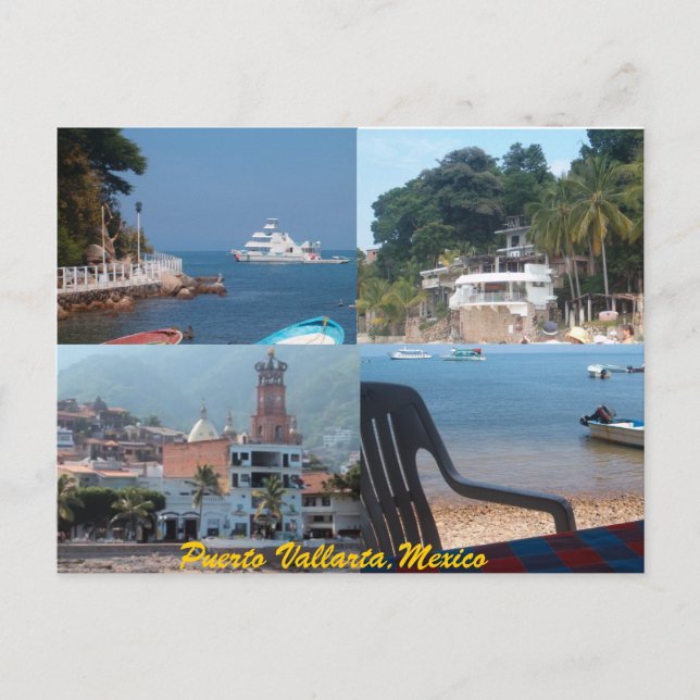 Many scenes from Puerto Vallarta postcard (Front)