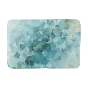 many small grey and blue diamonds  bath mat