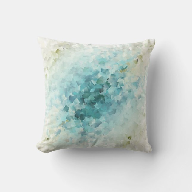 many small grey and blue diamonds throw pillow (Front)