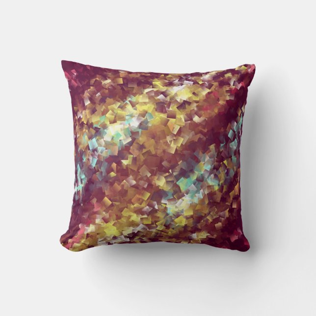 many small grey and blue diamonds throw pillow (Front)