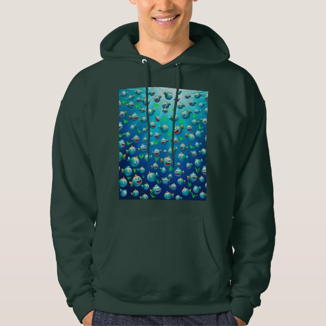  Many Smiling fish Hoodie (Front)