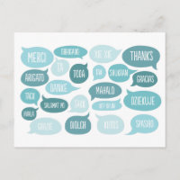 Many Thanks Customizable Thank You Postcard