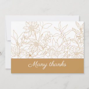 Many Thanks thank you card
