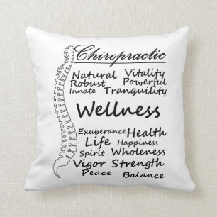 Many Ways to Say "Chiropractic" Throw Pillow Spine