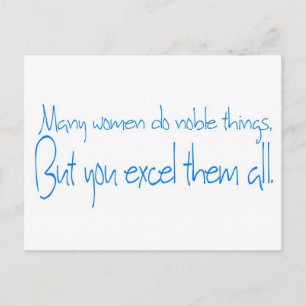 Many women do noble things... postcard