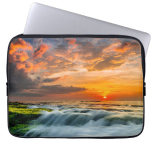 Manyar Beach At Sunrise Laptop Sleeve