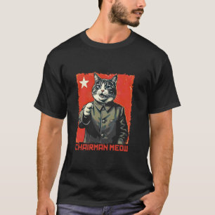 Mao Zedong Cat Communism Propaganda Poster Funny T-Shirt