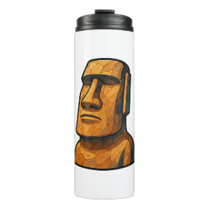 Maoi Stoic Statue Thermal Tumbler