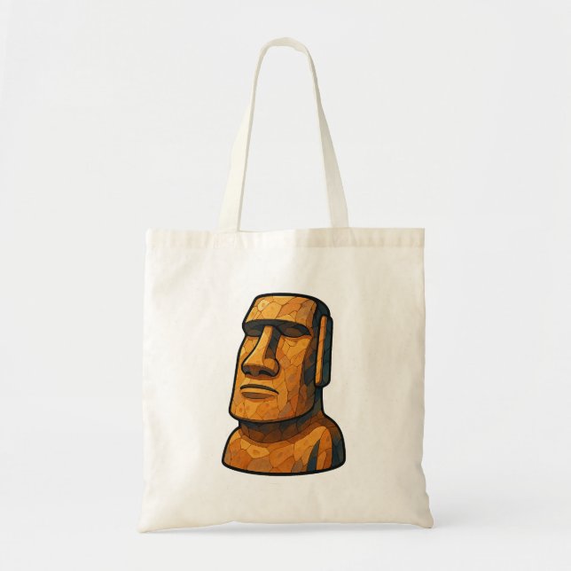 Maoi Stoic Statue Tote Bag (Front)