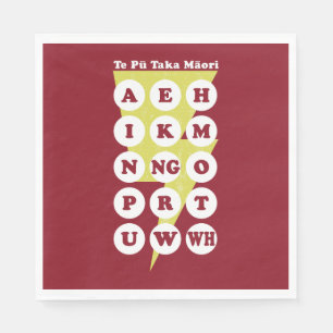 Maori Alphabet Learning Te Reo Napkin