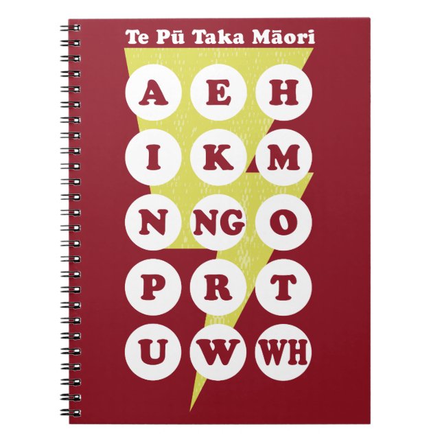 Maori Alphabet Learning Te Reo Notebook (Front)