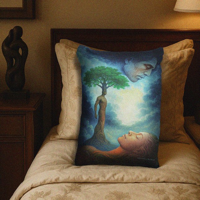 Maori Creation Myth Art Lumbar Pillow (Creator Uploaded)