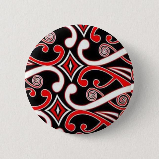 maori designs 2 inch round button (Front)